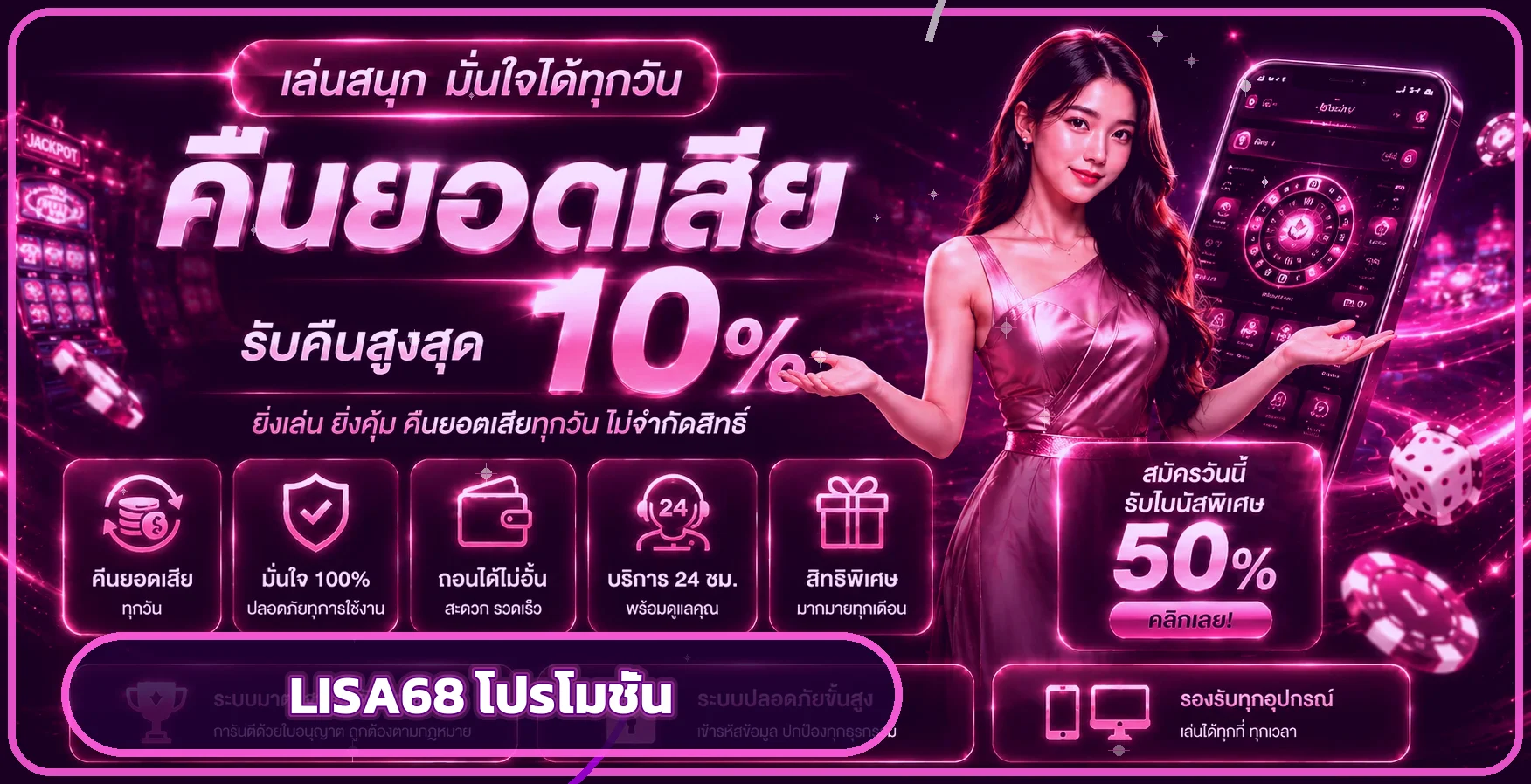 LISA68 ทางเข้าเว็บหลัก เข้าสู่ระบบ สมัครสมาชิก