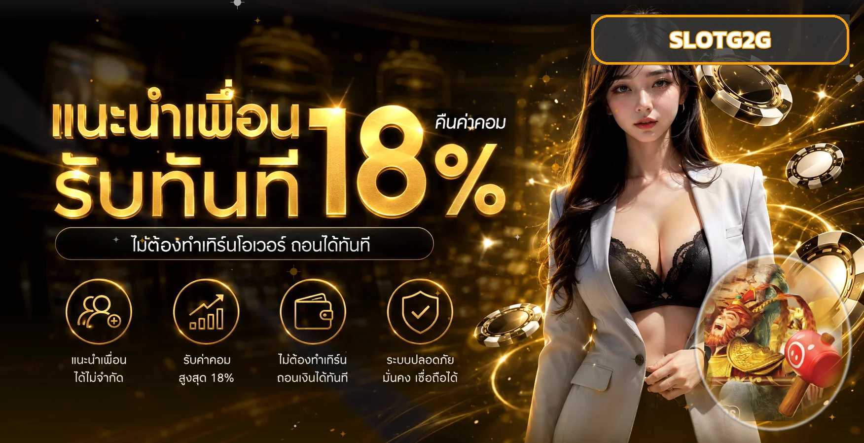 SLOTG2G เว็บตรง ทางเข้า สมัคร ฝากถอนไว 24 ชม.